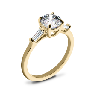 Valoria Tapered Baguette 3 Stone Engagement Ring