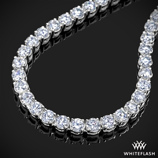 Four Prong Full Eternity Diamond Tennis Necklace