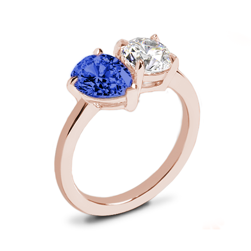 Valoria Pear Two Stone Right Hand Ring