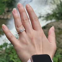 Valoria Petite Pave Diamond Wedding Ring