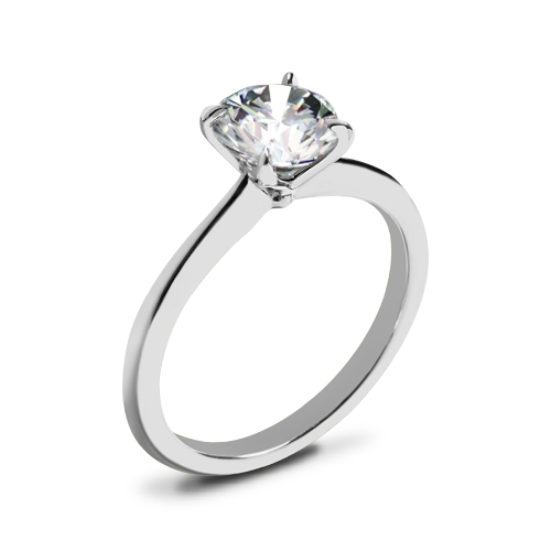 Valoria Petite Four Prong Solitaire Engagement Ring