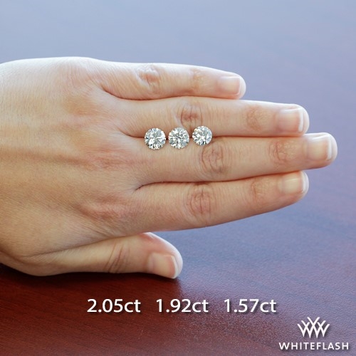 Diamond Size Comparison on Hand