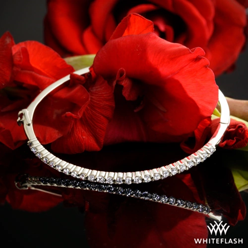 Shared-Prong Diamond Bangle