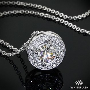 Halo Prong Diamond Pendant