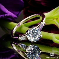 Valoria Tapered Baguette 3 Stone Engagement Ring