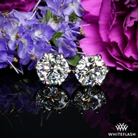 6 Prong Martini Diamond Earrings