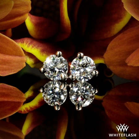 3 Prong Timeless Martini Diamond Earrings