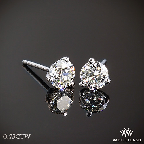 3 Prong Martini Diamond Earrings 7518