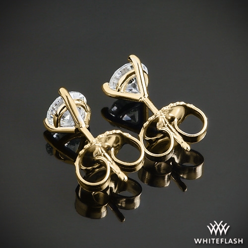 3 Prong Martini Diamond Earrings 7059