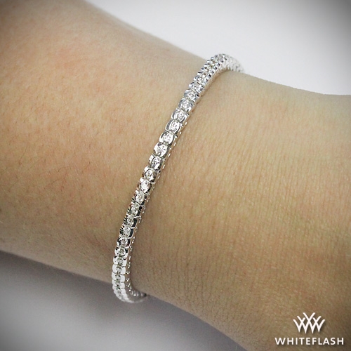 Half Bezel Tennis Bracelet 6642