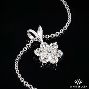 Flower Cluster Diamond Pendant