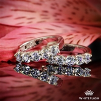 Shared-Prong Diamond Hoop Earrings