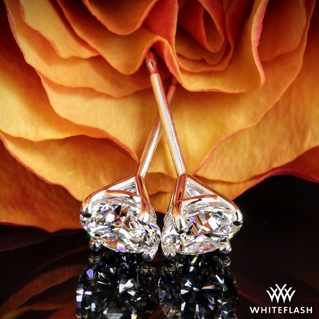4 Prong Martini Diamond Earrings