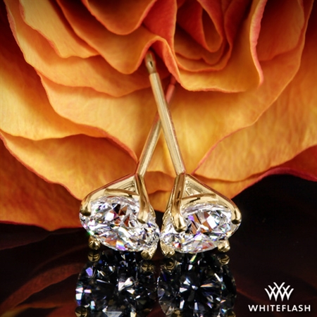 4 Prong Martini Diamond Earrings