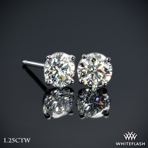 4 Prong Martini Diamond Earrings 7096