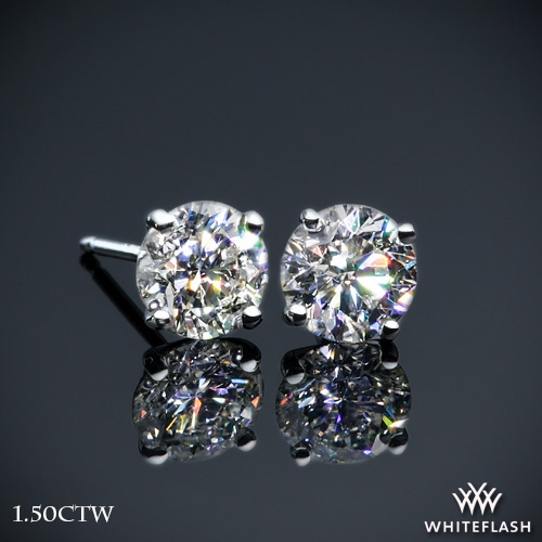 4 Prong Martini Diamond Earrings 7104