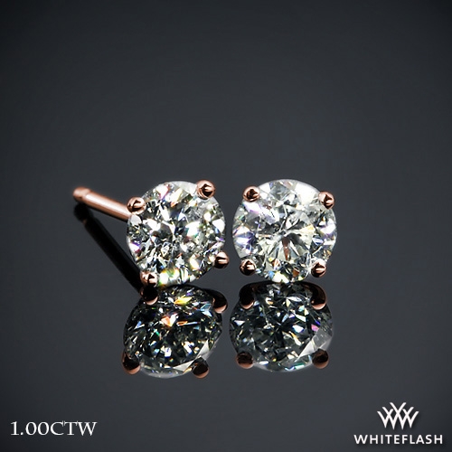 4 Prong Martini Diamond Earrings 7094