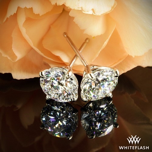 2ctw E VS1 Round Precision Lab Created Diamond Earrings