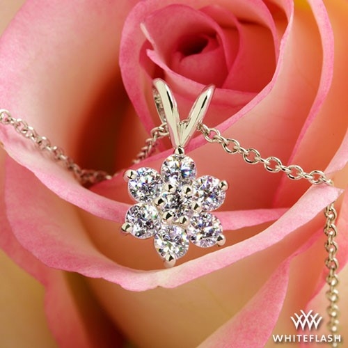 Flower Cluster Diamond Pendant