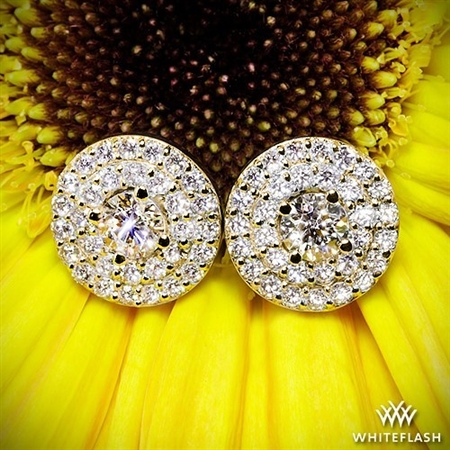 Brilliance Double Halo Diamond Earrings