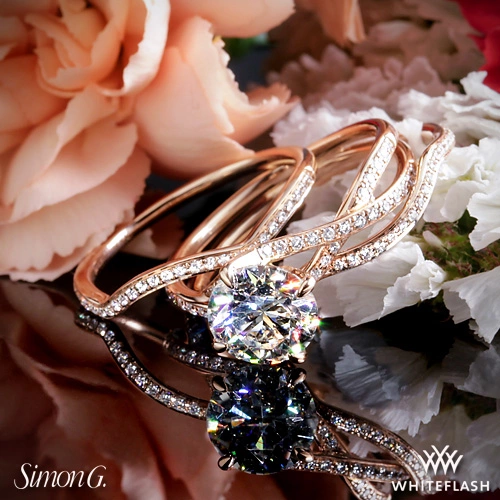 Simon G. MR1394 Fabled Diamond Wedding Set