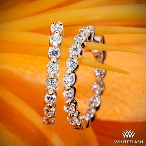 Eternity earrings diamonds on sale