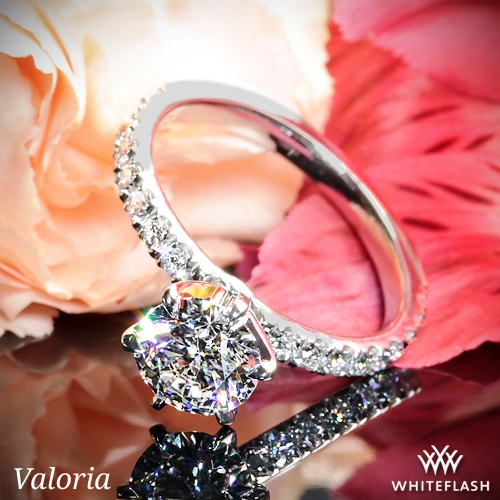 Valoria French-Set Diamond Engagement Ring