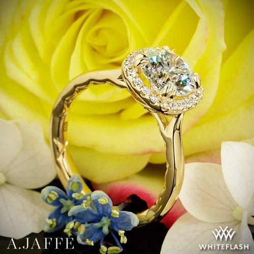 A. Jaffe ME2053Q Halo Diamond Engagement Ring