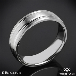 Benchmark Ridged Satin Wedding Ring