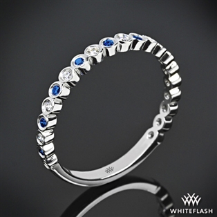 Valoria Jazz Bezel Diamond and Sapphire Ring