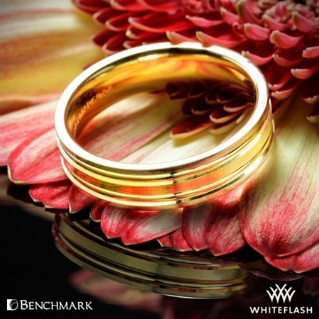 Benchmark Grooved Satin Wedding Ring