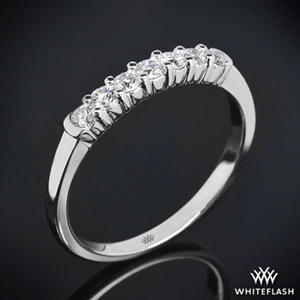 Seven Stone Shared-Prong Diamond Wedding Ring