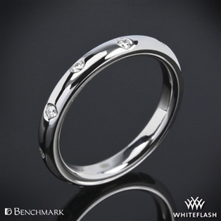 Benchmark Scattered Diamond Wedding Ring