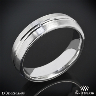 Benchmark Split Satin Wedding Ring