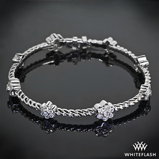 Flower Cluster Diamond Bangle