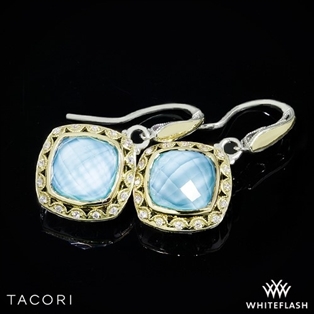 Tacori SE101Y05 Barbados Blue Clear Quartz over Neolite Turquoise and Diamond Earrings
