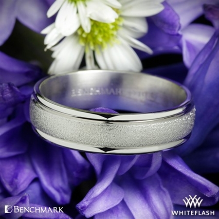 Benchmark Comfort Fit Wedding Ring with Wirebrush Finish
