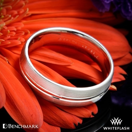 Benchmark Split Satin Wedding Ring