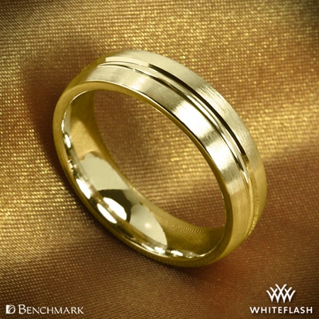 Benchmark Split Satin Wedding Ring