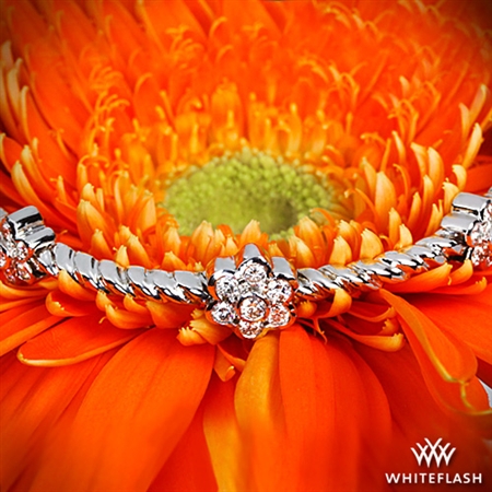 Flower Cluster Diamond Bangle