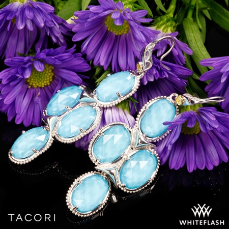 Tacori SE15305 Island Rains Clear Quartz over Neolite Turquoise Chandelier Earrings