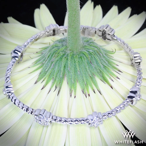 Flower Cluster Diamond Bangle