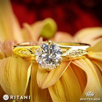 Ritani 1RZ1379 Vintage Tulip Diamond Engagement Ring
