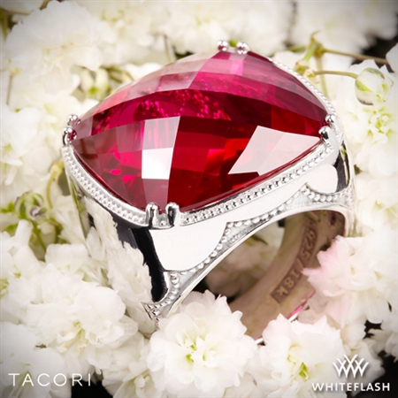 Tacori SR14834 City Lights Clear Quartz over Ruby Red Quartz Ring