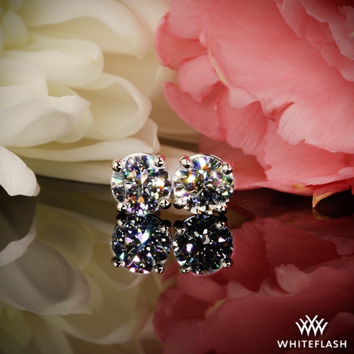 4 Prong Martini Diamond Earrings 6733