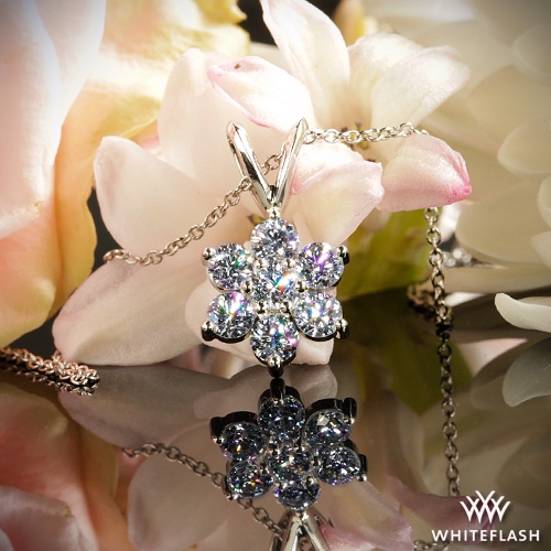 Flower Cluster Diamond Pendant