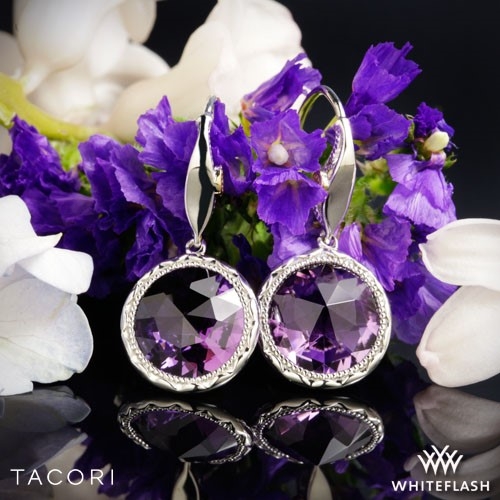 Silver Tacori SE15501 Lilac Blossoms Amethyst Earrings