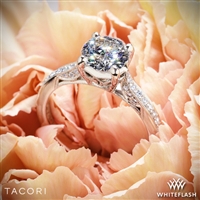 Tacori 2638RD P Dantela Crescent Motif Pave Diamond Engagement Ring
