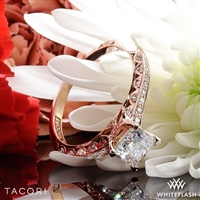 Tacori 2616PR Classic Crescent Pave Diamond Engagement Ring for Princess
