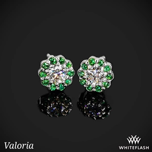 Valoria Tsavorite and Diamond Flower Earrings